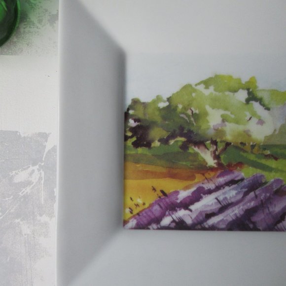 Porcelain Rectangular Serving Platter Fields of Provence by Gourmet Village - Picture 5 of 11